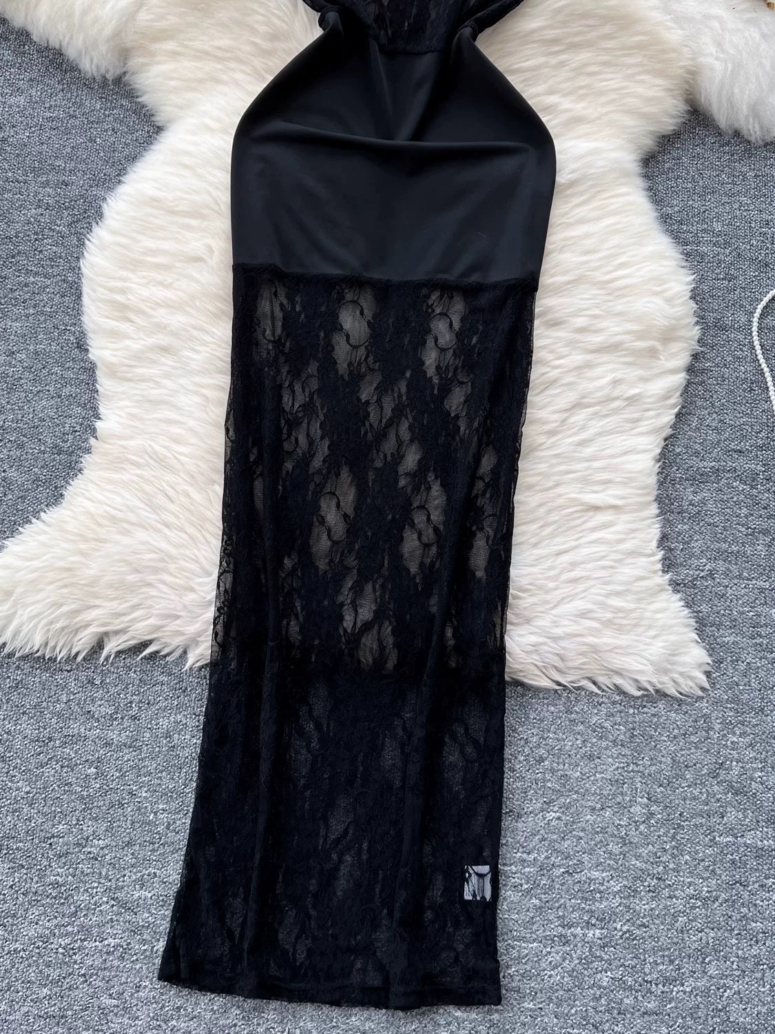 Out for a tan lace dress CBC1349 images